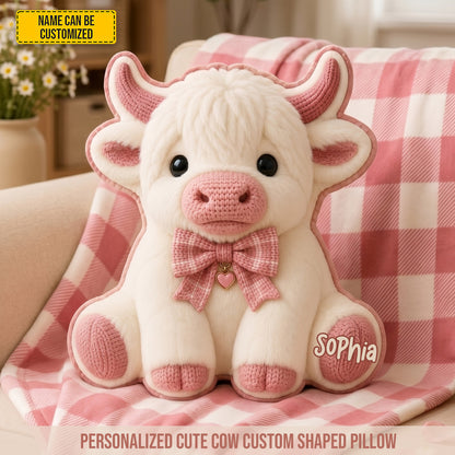 Personalized Adorable Cow Shaped Pillow