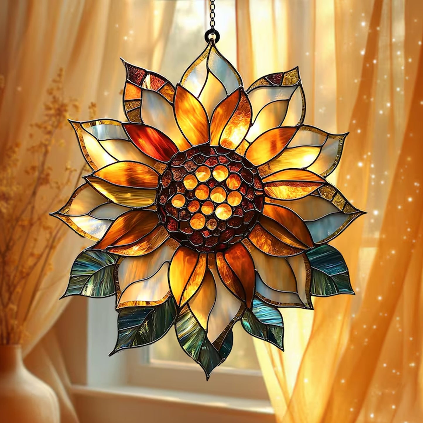 Sunflower Stained Acrylic Window Hanging