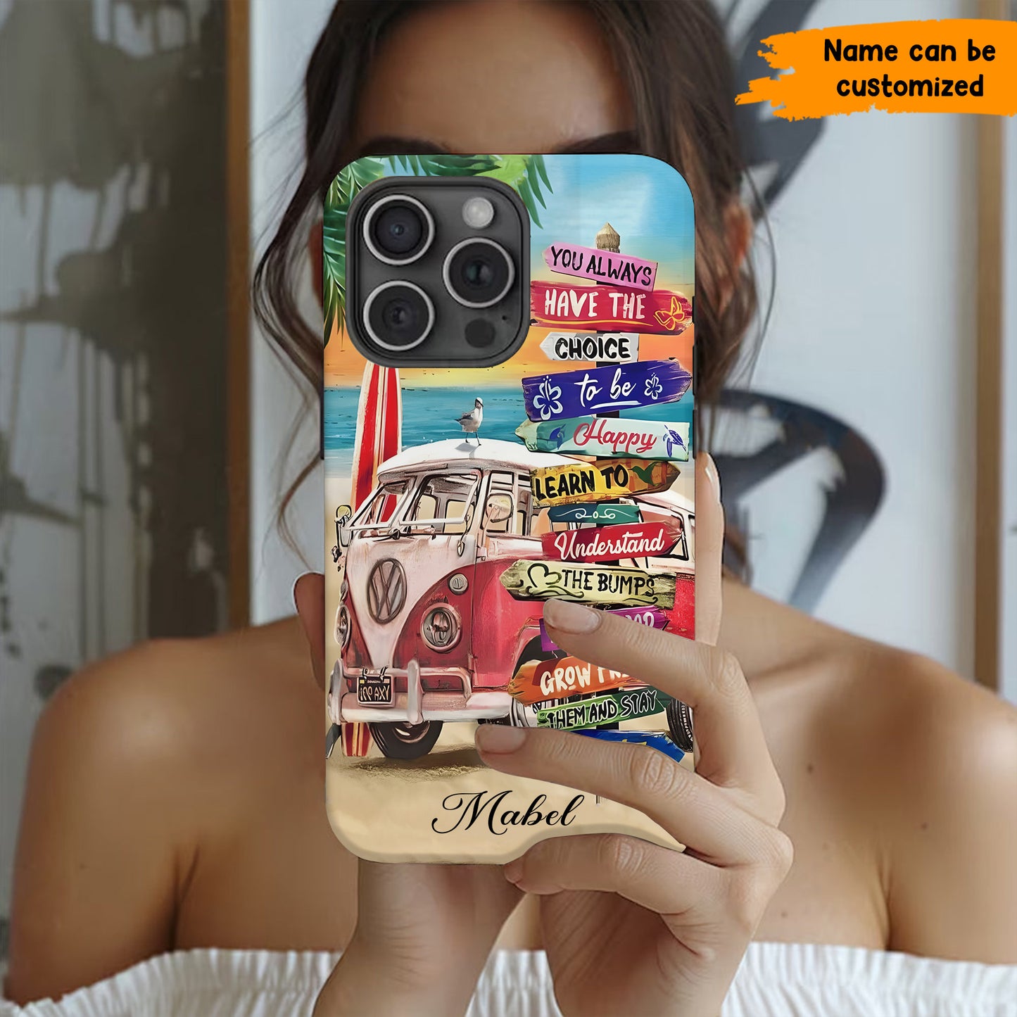 Personalized Hippie Van Inspirational Phone Case