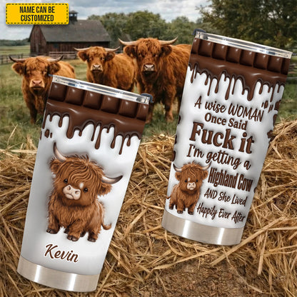 A Wise Woman - Personalized Cow Tumbler
