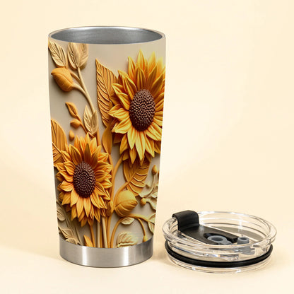Love Sunflowers - Personalized Sunflower Tumbler