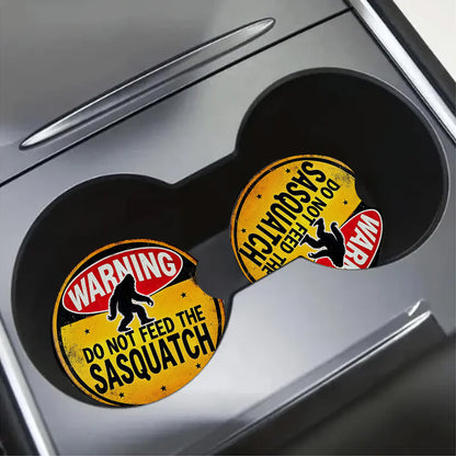 Vintage Warning Sasquatch Car Coaster