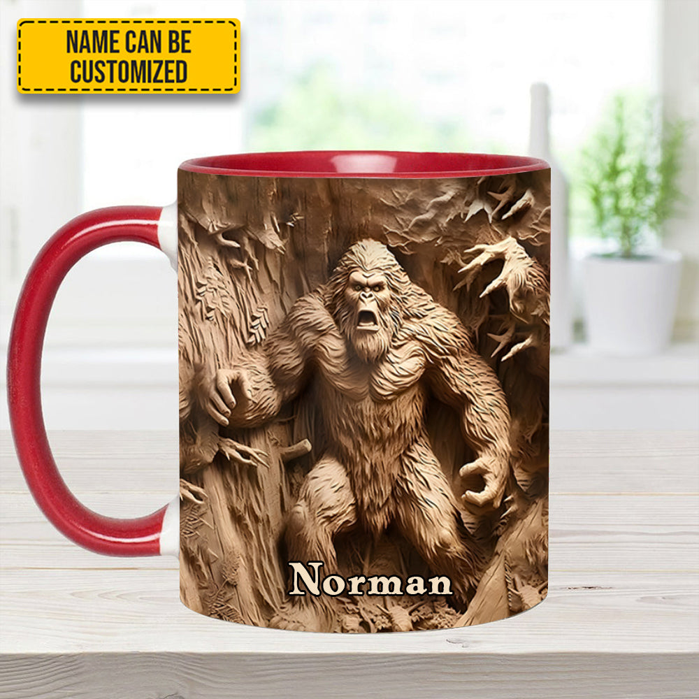 Bigfoot Legend in the Trees – Personalized Bigfoot Accent Mug