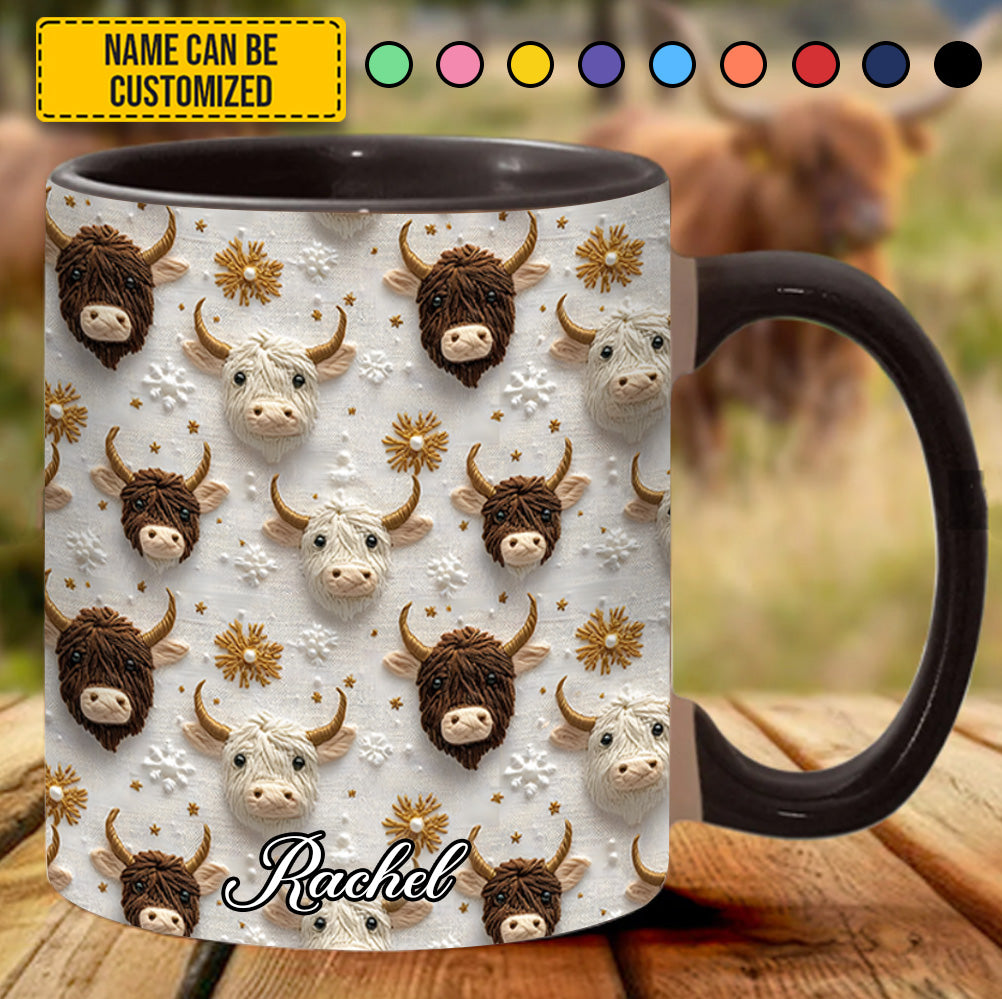 Cow accent mug - Personalized Accent Mug