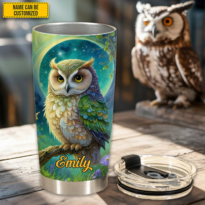Personalized Beautiful Owl Stainless Steel Tumbler