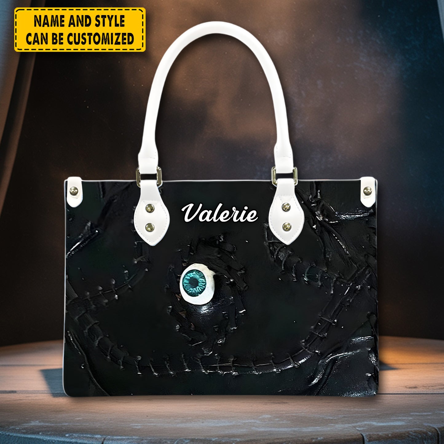 Halloween Book Of Spells Leather Handbag