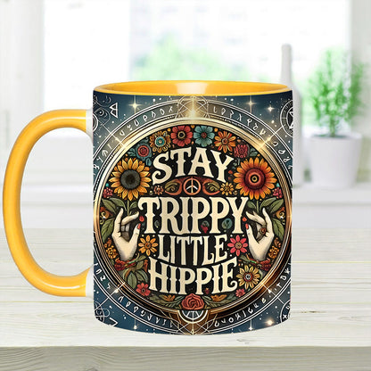 Stay Trippy Little Hippie - Personalized Accent Mug