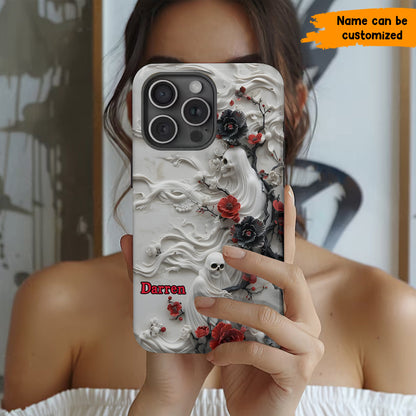 Personalized Floral Ghost Phone Case