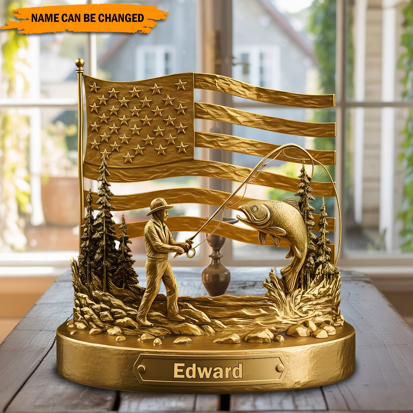 Angler’s Triumph – Personalized Fishing Acrylic Plaque