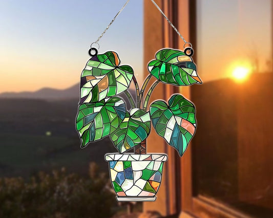 Monstera Leaves ACRYLIC Window Hanging