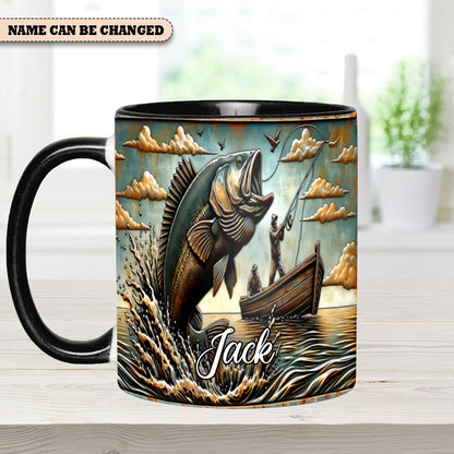 Love Fishing - Personalized Fishing Accent Mug