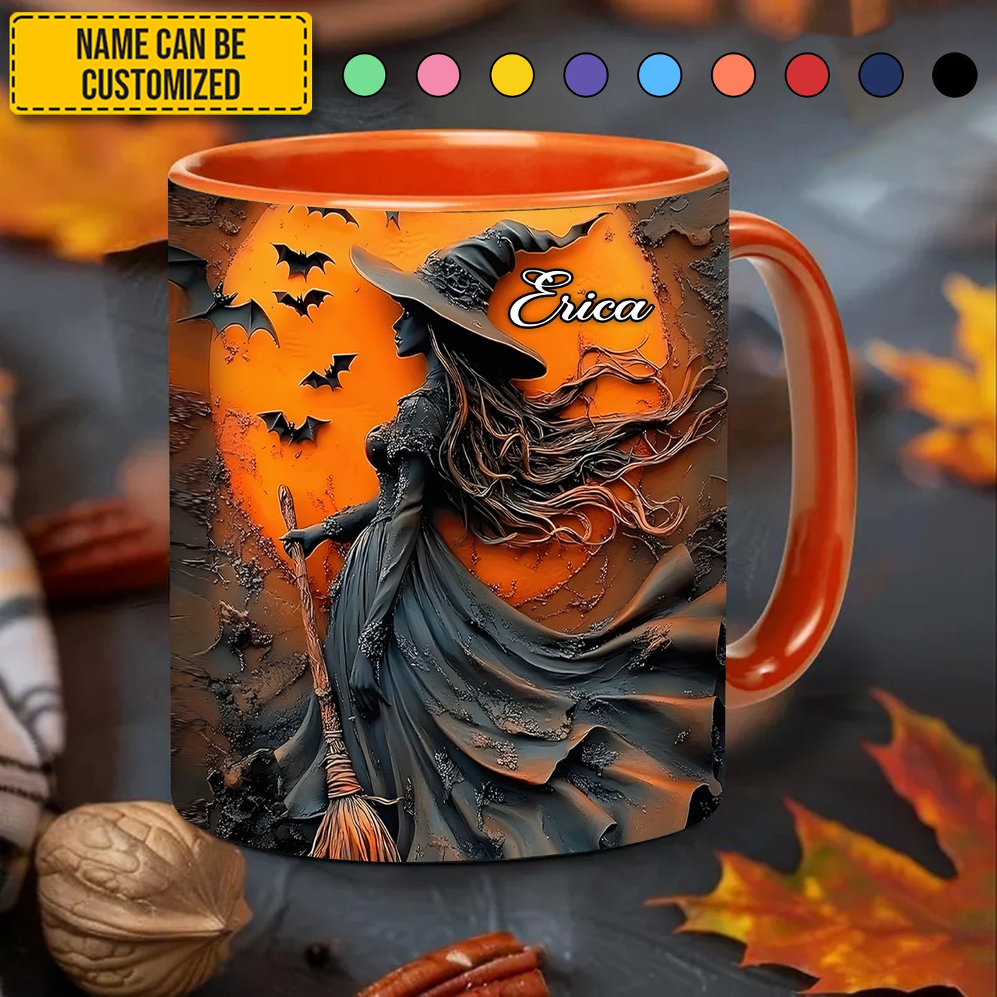 Personalized Midnight Witch Accent Mug