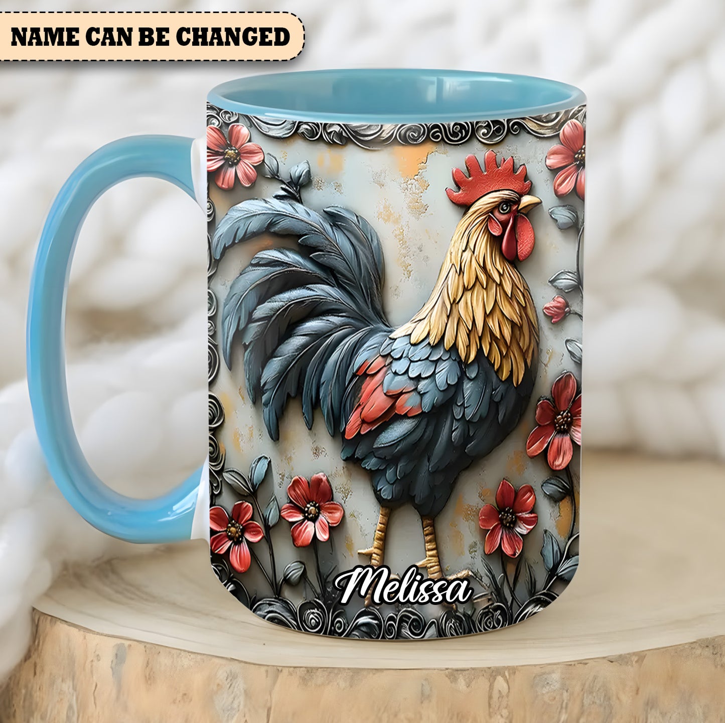 Chicken Accent Mug - Personalized Accent Mug