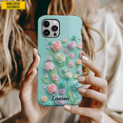 Personalized Pastel Flower Garden Phone Case