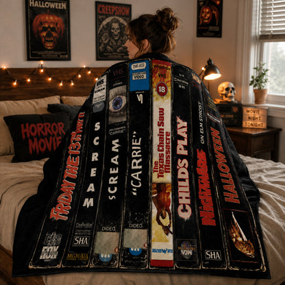 Retro Horror VHS Blanket Version 2