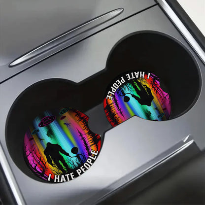 "I Hate People" Bigfoot With Alien Car Coaster