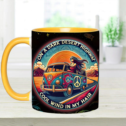 On a Dark Desert Highway - Personalized Accent Mug