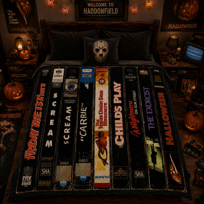 Retro Horror VHS Blanket Version 3