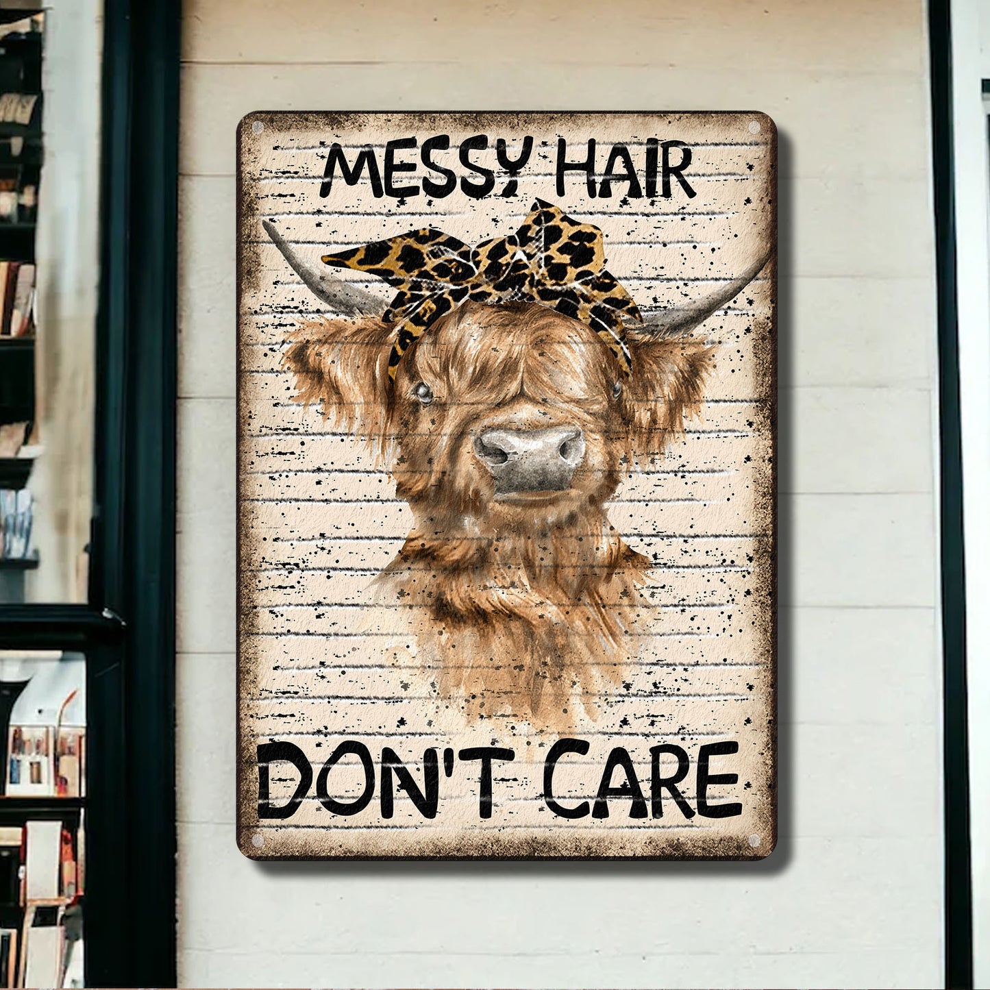 Messy Hair - Metal Sign
