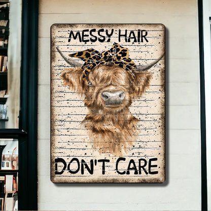 Messy Hair - Metal Sign
