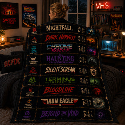 Retro Horror VHS Blanket Version 6