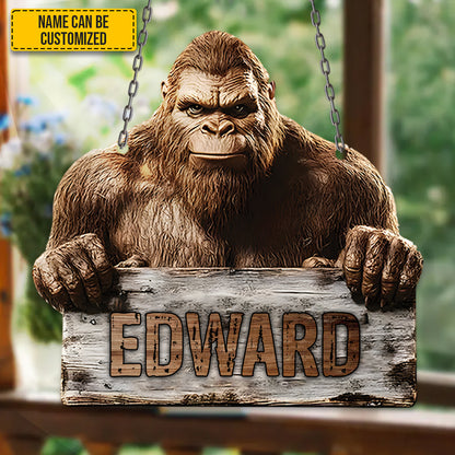 Sasquatch Says Hi - Personalized Acrylic Window