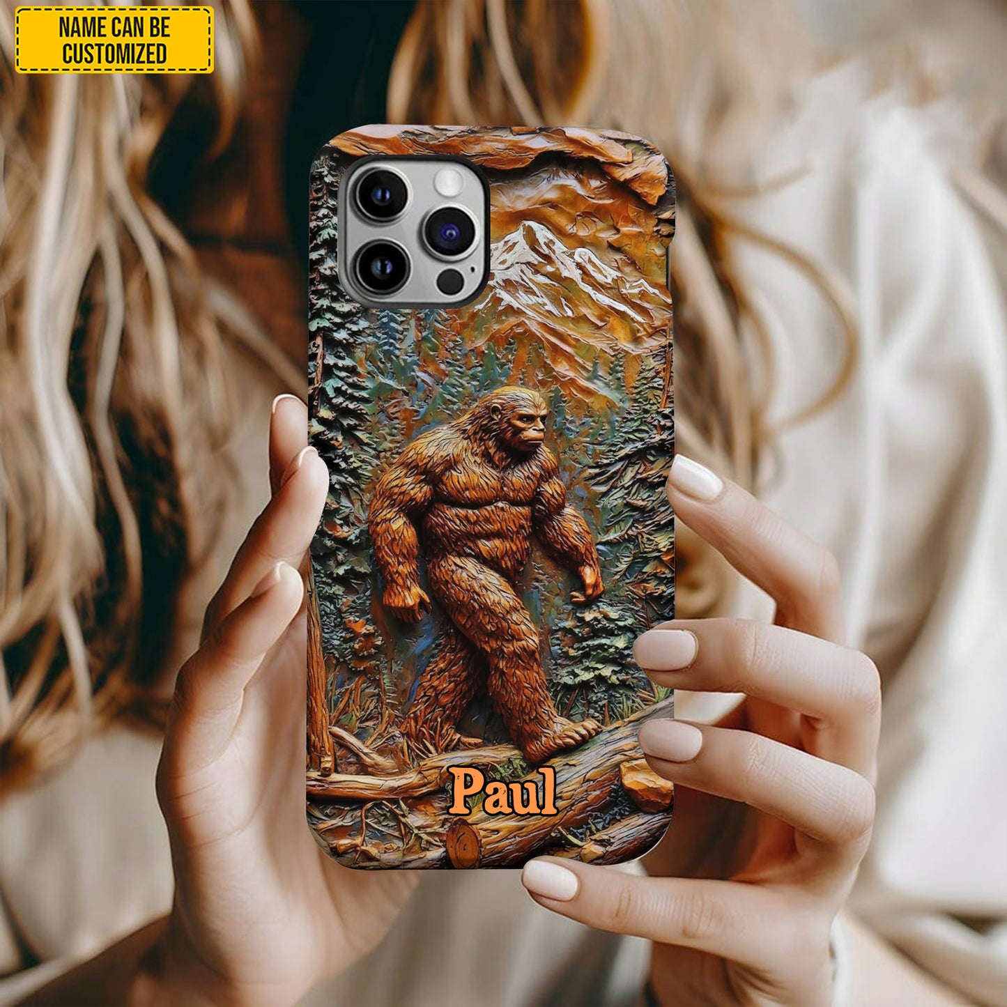 Bigfoot In Forest - Personalized Bigfoot Phone Case