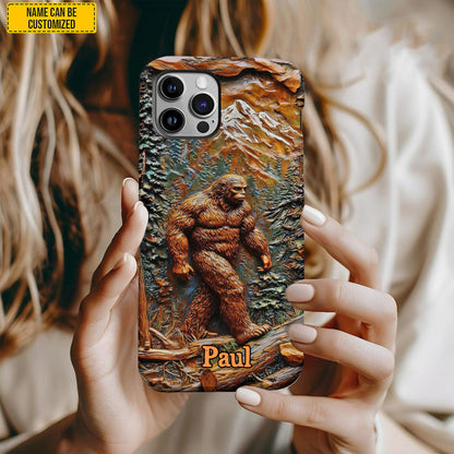 Bigfoot In Forest - Personalized Bigfoot Phone Case