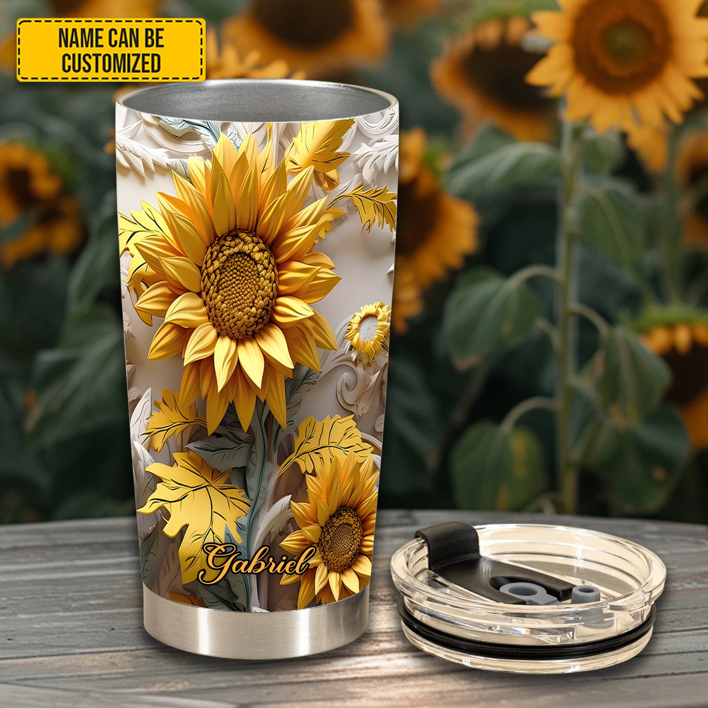 Beautiful Sunflower - Personalized Sunflower Tumbler