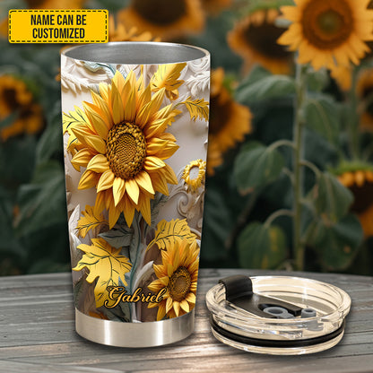 Beautiful Sunflower - Personalized Sunflower Tumbler