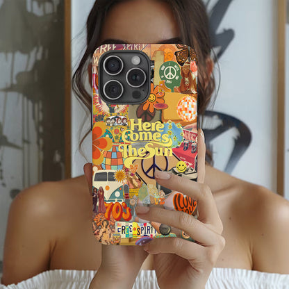 Here Comes the Sun – 70s Hippie Vibe Phone Case