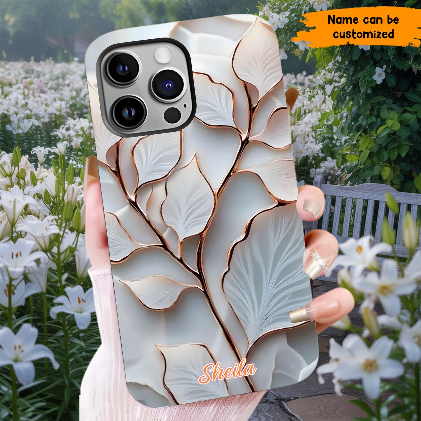 Personalized Elegant Leaf Phone Case