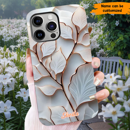 Personalized Elegant Leaf Phone Case