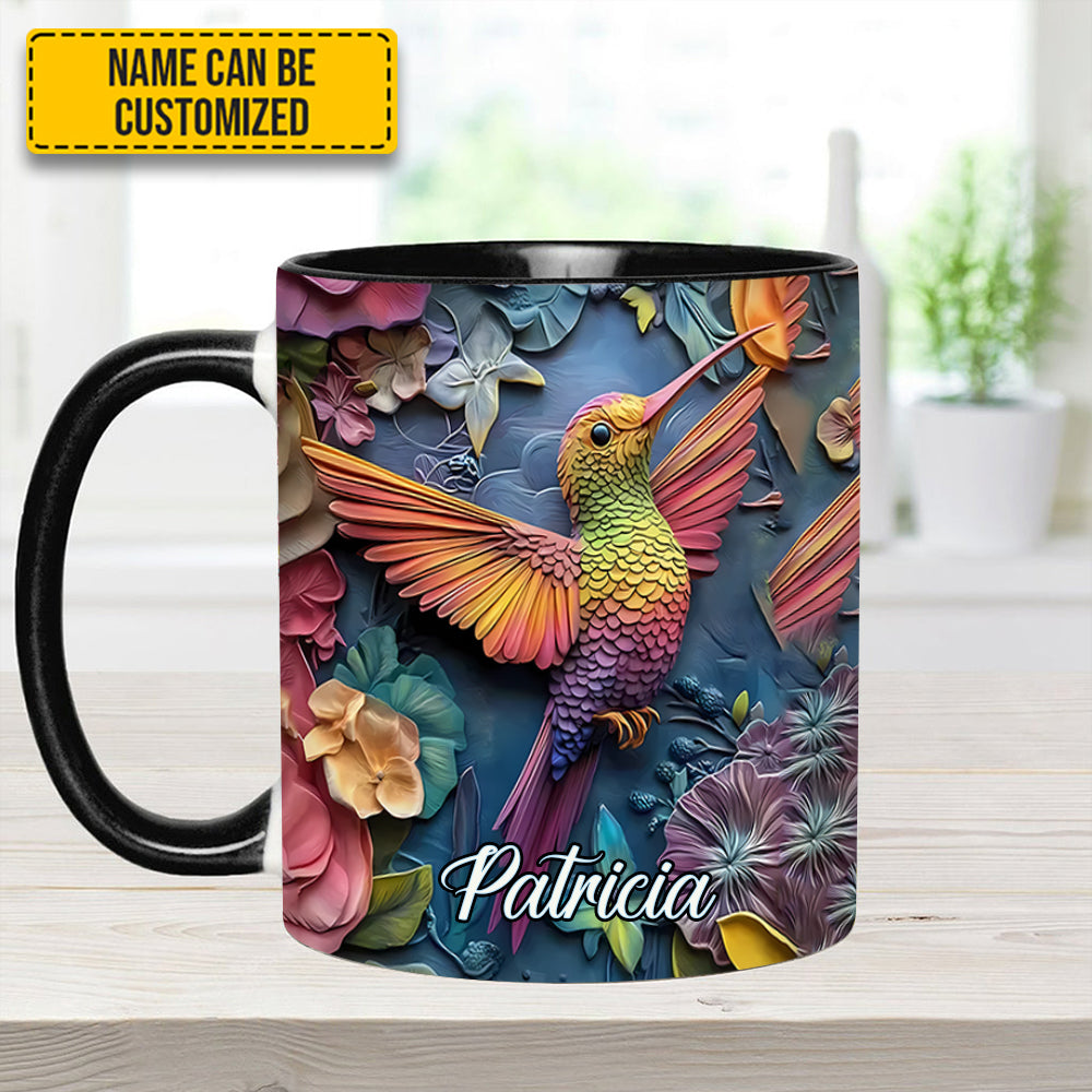 Hummingbird accent mug - Personalized Accent Mug