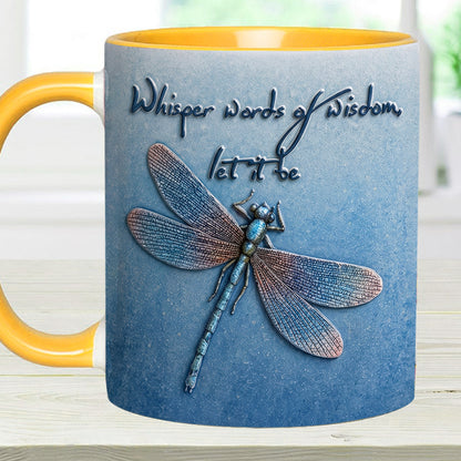 Whisper Words Of Wisdom - Dragonfly Accent Mug