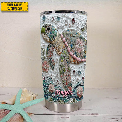 Sea Turtle Tumbler - Personalized Turtle Tumbler