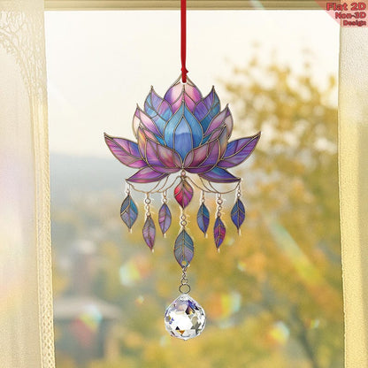 Lotus Flowers Acrylic Window Hanging