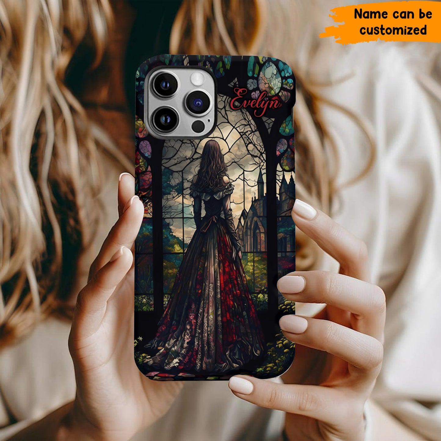 Beautiful Witch Stained Glass - Personalized Witch Phone Case