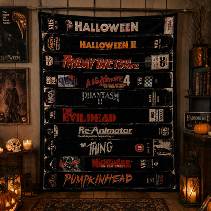 Retro Horror VHS Blanket