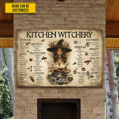 Witch Kitchen Witchery - Personalized Metal Sign
