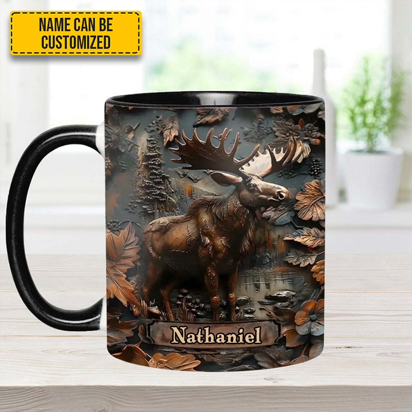 Moose Wilderness – Personalized Hunting Accent Mug