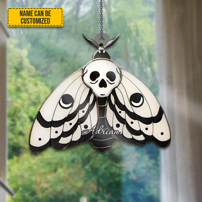 Skull Moth Butterfly - Personalized  Acrylic Window Hanging