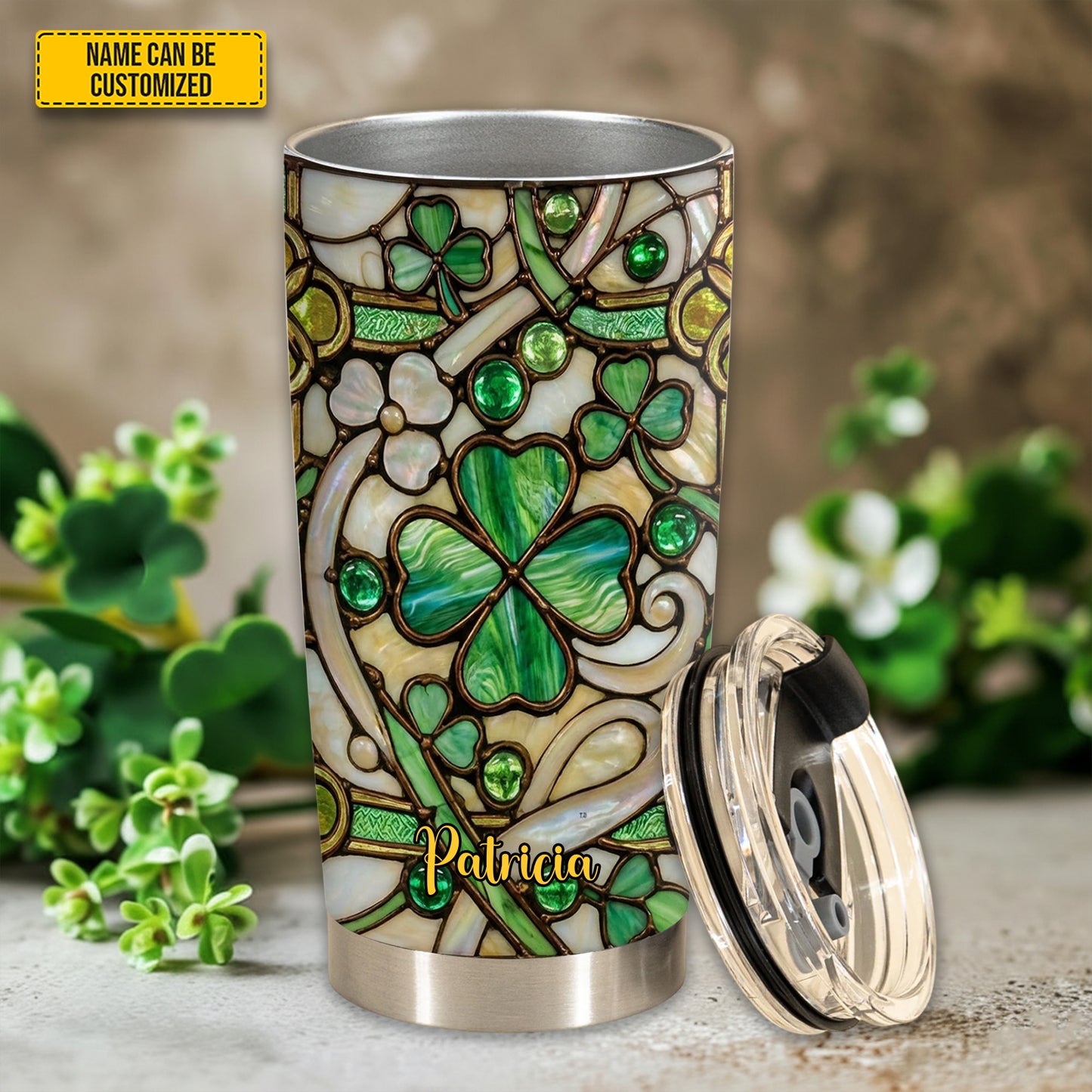 Personalized St. Patrick’s Day Shamrock Tumbler
