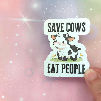 Save Cows Eat People Sticker