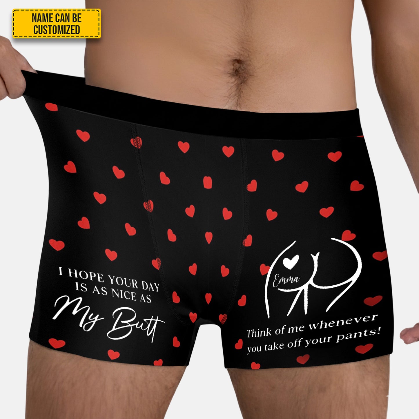 I Hope Your Day Is as Nice as My Butt – Personalized Couple Men’s Boxer Briefs