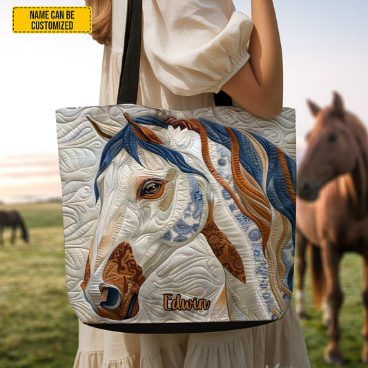 Love Horse - Personalized Horse Tote Bag