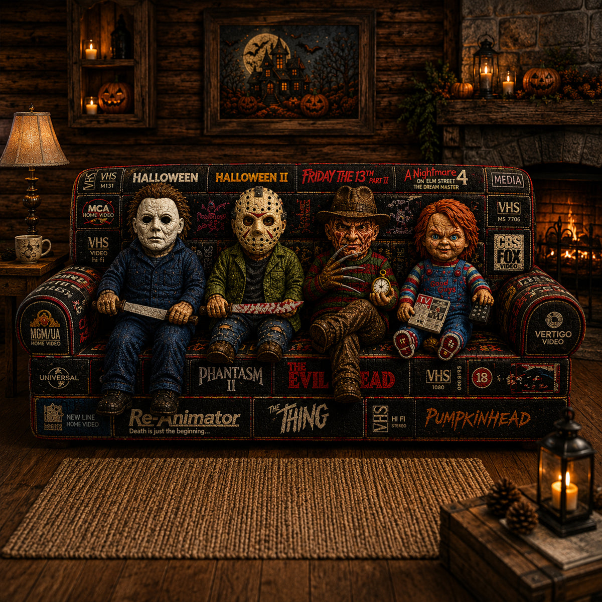 Halloween Horror Quilted Sofa Cover