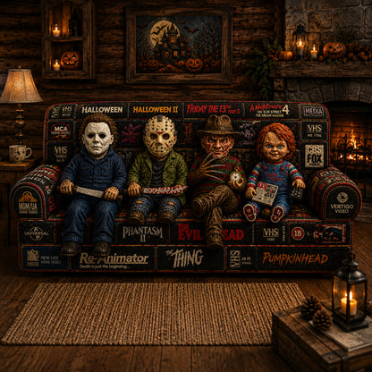 Halloween Horror Quilted Sofa Cover