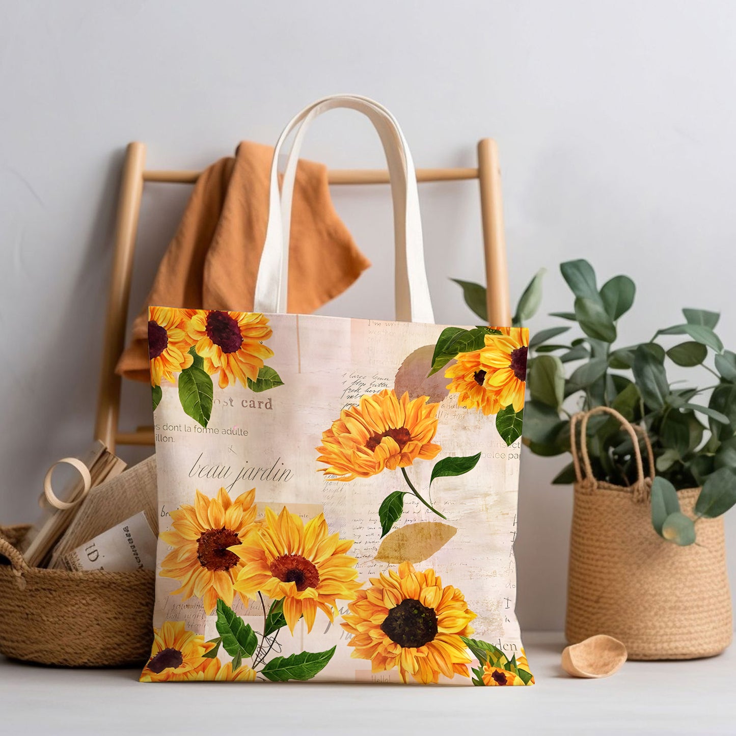 Vibrant Sunflower - Sunflower Tote Bag