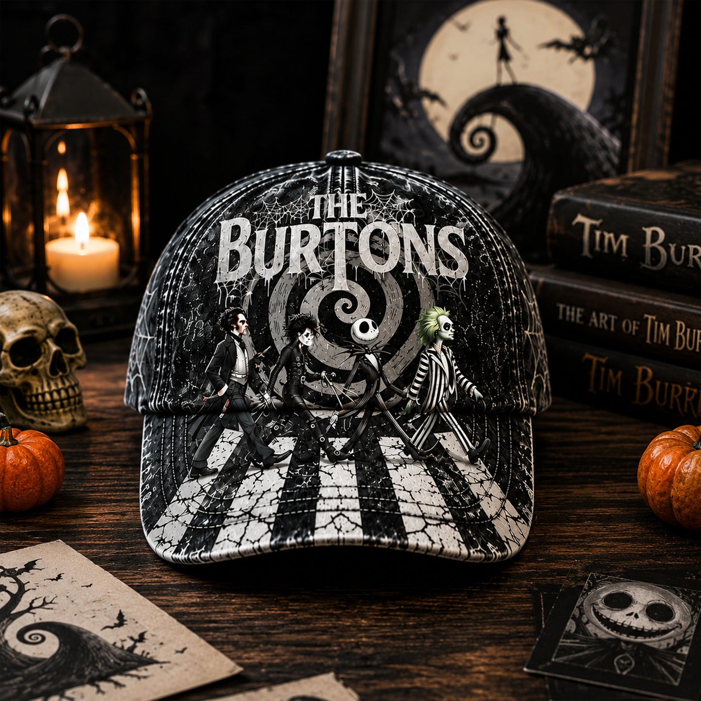 Gothic Halloween Character Collage Classic Cap